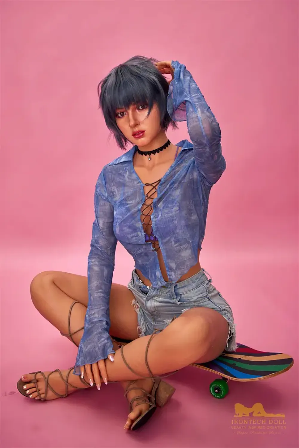ラブドールエロ 女優ラブドール シリコン頭部植毛セックス 人形 Cora 168cm