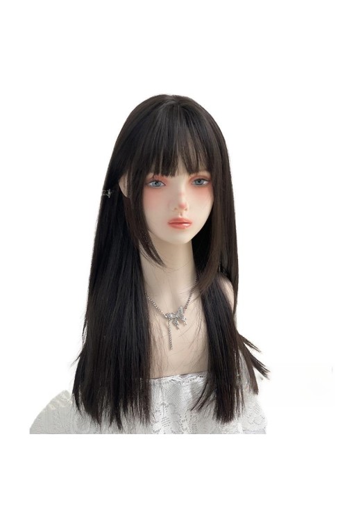 シンプルで洗練されたロングストレート リアルラブドール専用ウィッグ #32