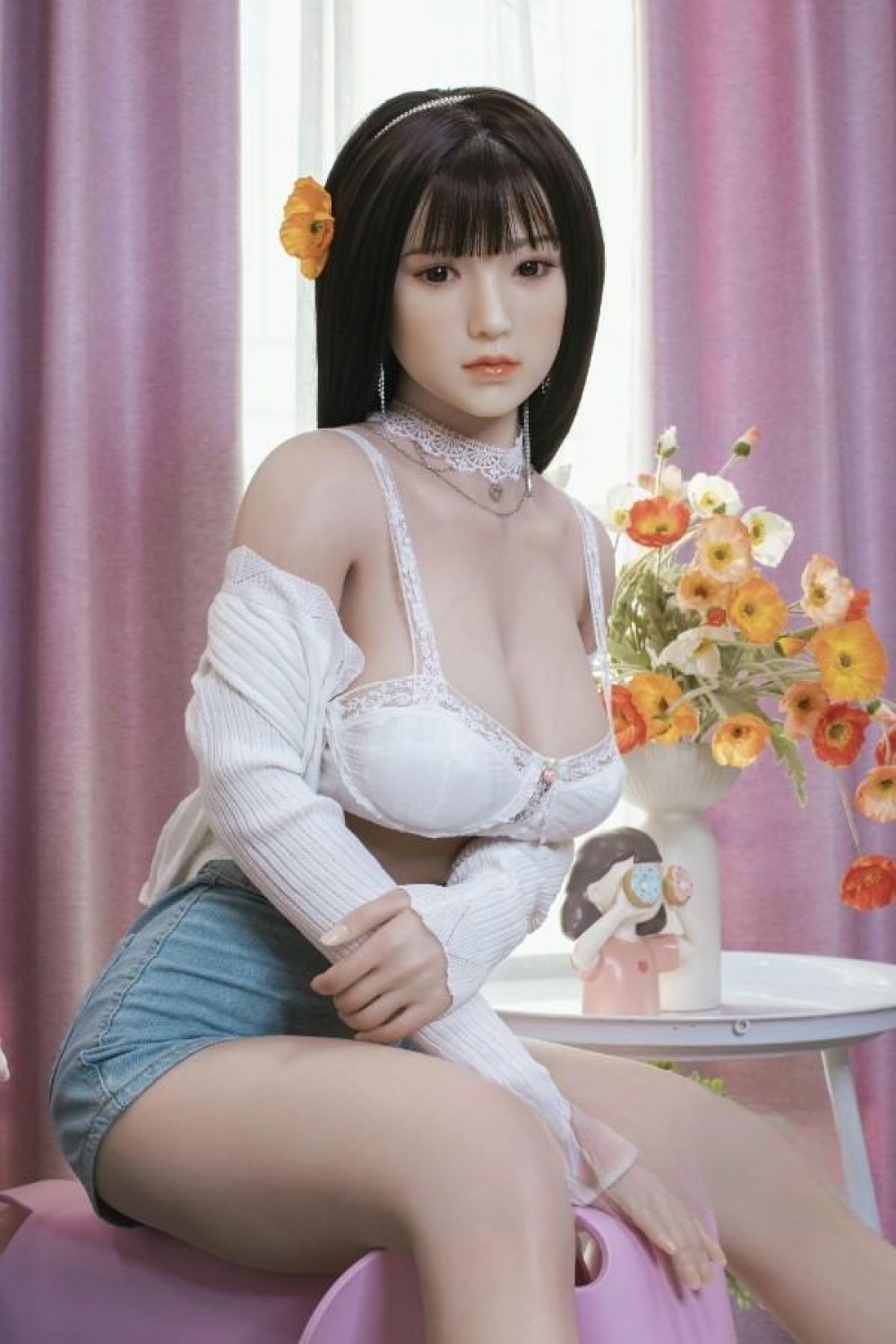真っ白なツルツルお肌のラブドール超綺麗な美人顔ドール 須山李奈 160cm