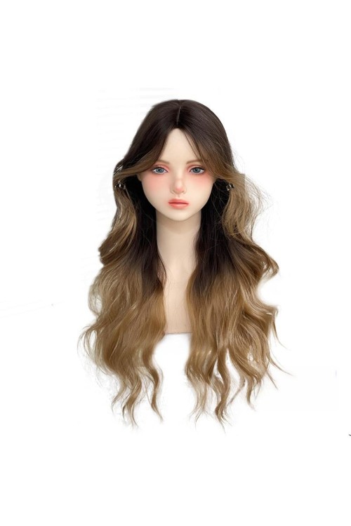 魅力的なロングウェーブ ラブドール用ナチュラルウィッグ #100