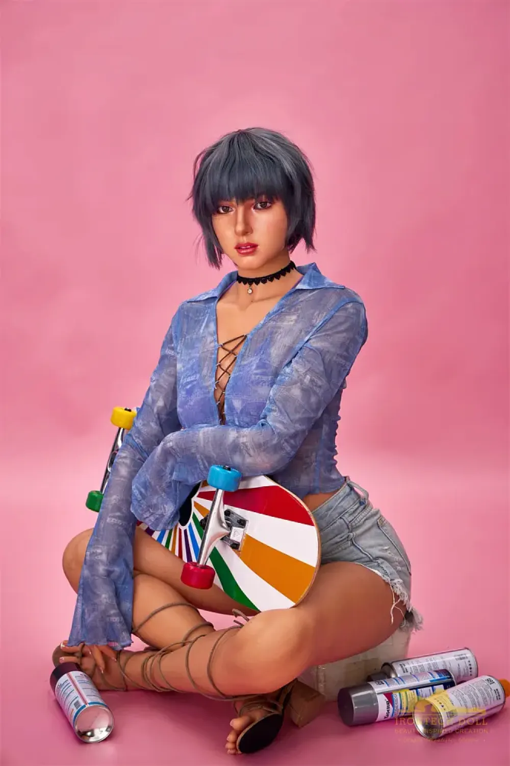 ラブドールエロ 女優ラブドール シリコン頭部植毛セックス 人形 Cora 168cm