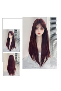 しっとりツヤ髪ロングストレート フルシリコン製ラブドール向けウィッグ #09