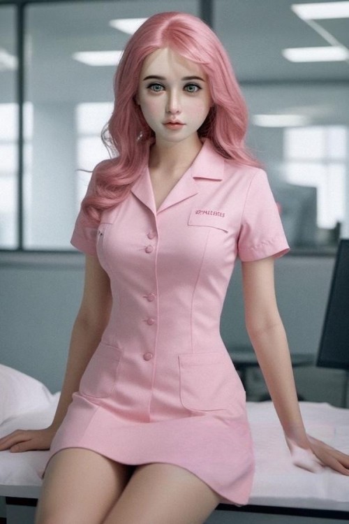 ピンクのナース服 セックスシーンを楽しむ美人ラブドール 柳本美和 158cm