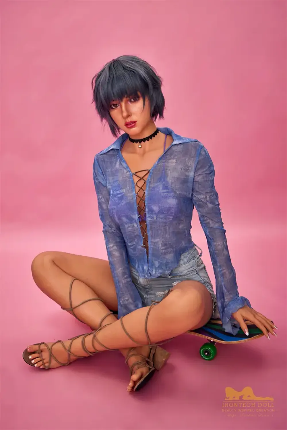 ラブドールエロ 女優ラブドール シリコン頭部植毛セックス 人形 Cora 168cm