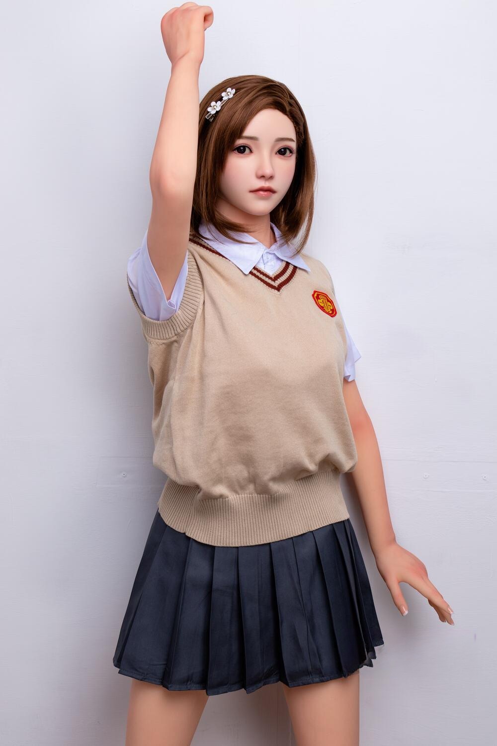 中学生タイプTPE製ボディ+シリコン頭部のリアルドール 小林理沙 158cm